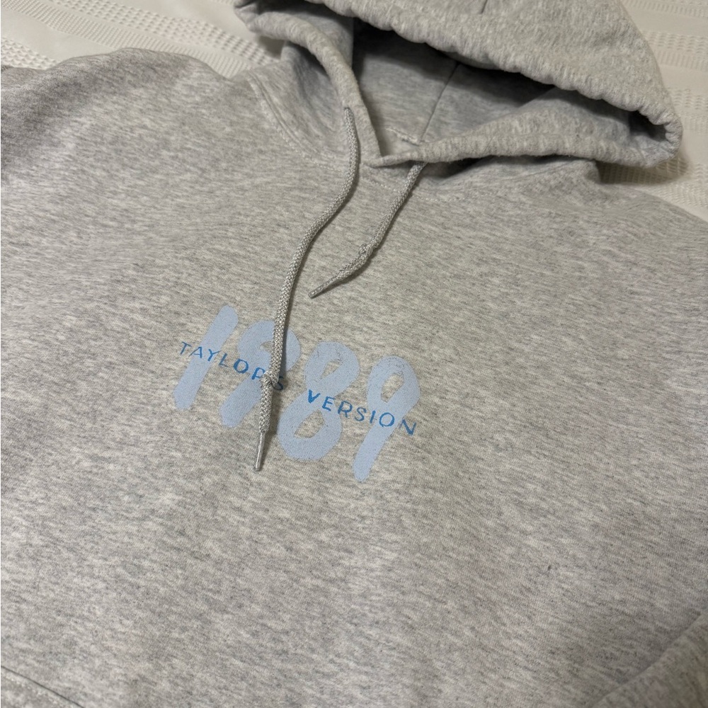 Taylor Swift 1989 TV Gray Hoodie with Light Blue Print